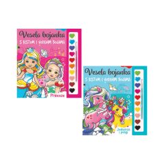 KOMPLET-VESELA BOJANKA PRINCEZE + JEDNOROZI